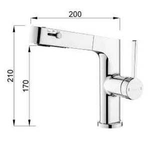 Nexus NF-45004 Pull Out Mixer Tap