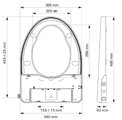 Magnum 919W Manual Bidet Seat Cover