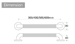 NTL Gun metal grab bar