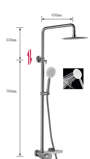 RICO 30407-2 RAINSHOWER SET