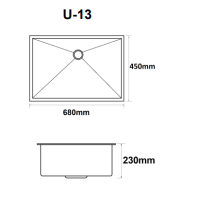 Nobel U13 68CM Nano Kitchen Sink