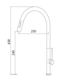Nobel 4320 SS Pull Out Kitchen Tap