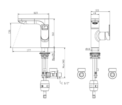 American Standard FFAS4801-101500BC0 City Pull-out Basin Mixer