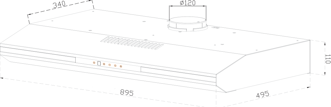 RINNAI RH-S3059-PBW SLIM HOOD