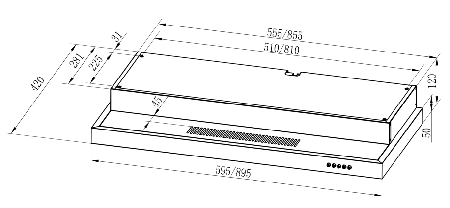 RINNAI  RH-S269-SSR SLIM HOOD