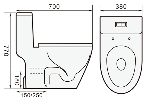Magnum M919 One-Piece Toilet Bowl (Tornado Flush)