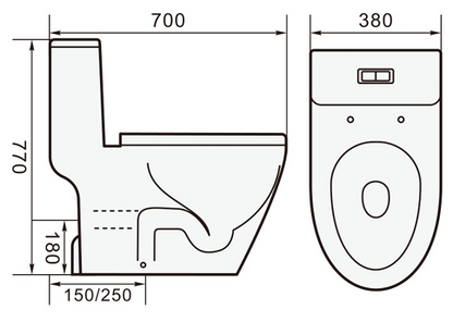 Magnum M919 One-Piece Toilet Bowl (Tornado Flush)