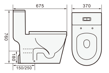 Magnum M935 One-Piece Toilet Bowl (Tornado Flush)