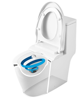 Magnum M938 Black One-Piece Toilet Bowl (Tornado Flush)