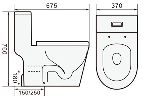 Tiara T535 One-Piece Toilet Bowl (Rimless Flush)