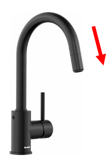 Blanco Mida-S XL Matt Black Pull Out Sink Mixer