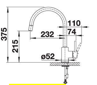 Blanco Mida-S XL Matt Black Pull Out Sink Mixer