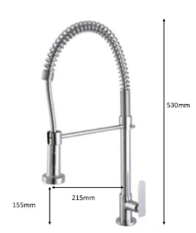 POZZI P8220GG Gun Metal Kitchen Tap