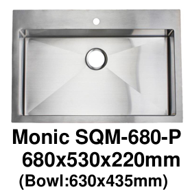 Monic SQM SUS304 Top Mount Kitchen Sink