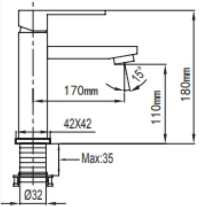 NTL 9151(GM) Mixer Basin Tap (Gun Metal)