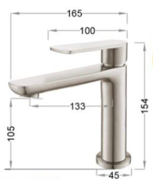 Zaffiro PT-521SS(GM) Basin Tap