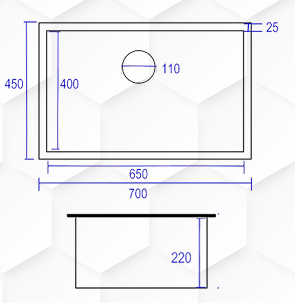 EACO Nano Honeycomb 316 Stainless Steel Sink