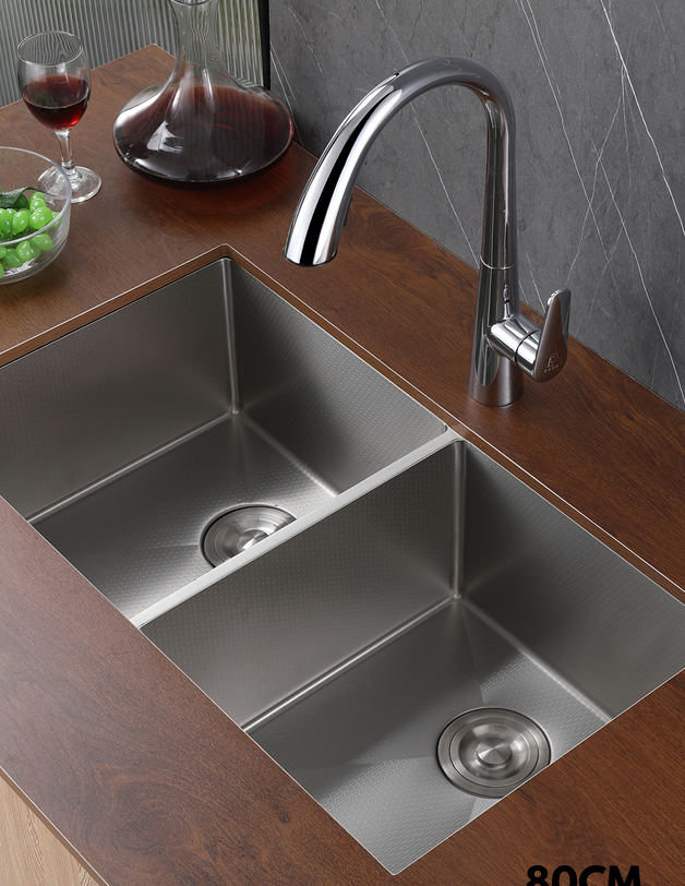 EACO Nano Honeycomb 316 Stainless Steel Double Bowl Sink