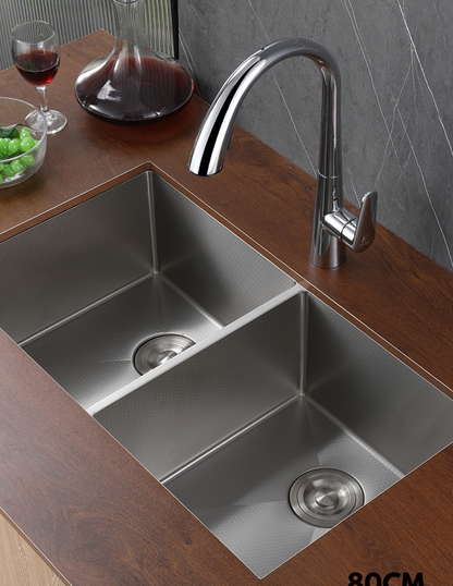 EACO Nano Honeycomb 316 Stainless Steel Double Bowl Sink