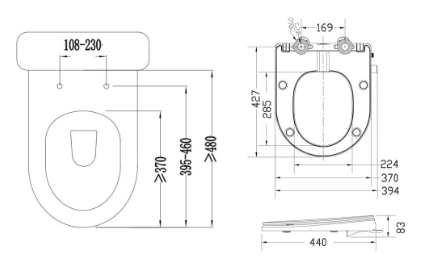 Zaffiro PWC-BSU40-UF Manual Bidet Seat Cover