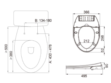 Zaffiro PWC-BSV30-PP Manual Bidet Seat Cover