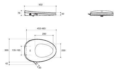 Kohler C3-030 Manual Bidet Seat Cover
