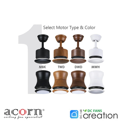 Acorn DC-168H TWD + MWH With Light Ceiling Fan