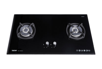 Tecno 2-Burner 88cm Glass Cooker Hob with Inferno Wok Burner Technology