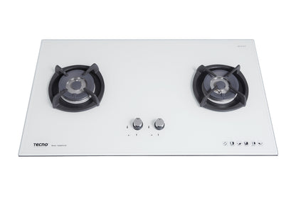 Tecno 2-Burner 88cm Glass Cooker Hob with Inferno Wok Burner Technology