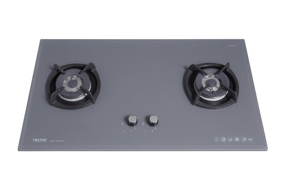 Tecno 2-Burner 88cm Glass Cooker Hob with Inferno Wok Burner Technology