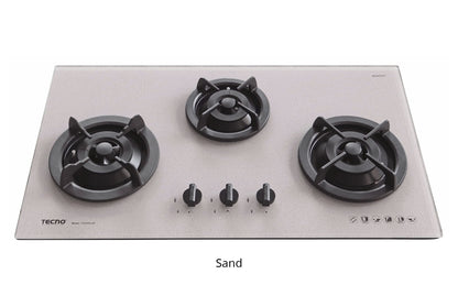 Tecno 3-Burner 86cm Tempered Glass Cooker Hob