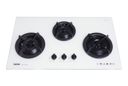 Tecno 3-Burner 86cm Tempered Glass Cooker Hob