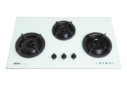 Tecno 3-Burner 86cm Tempered Glass Cooker Hob