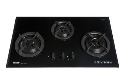 Tecno 3-Burner 86cm Tempered Glass Cooker Hob