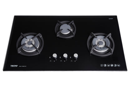 Tecno 3-Burner 88cm Glass Cooker Hob with Inferno Wok Burner Technology