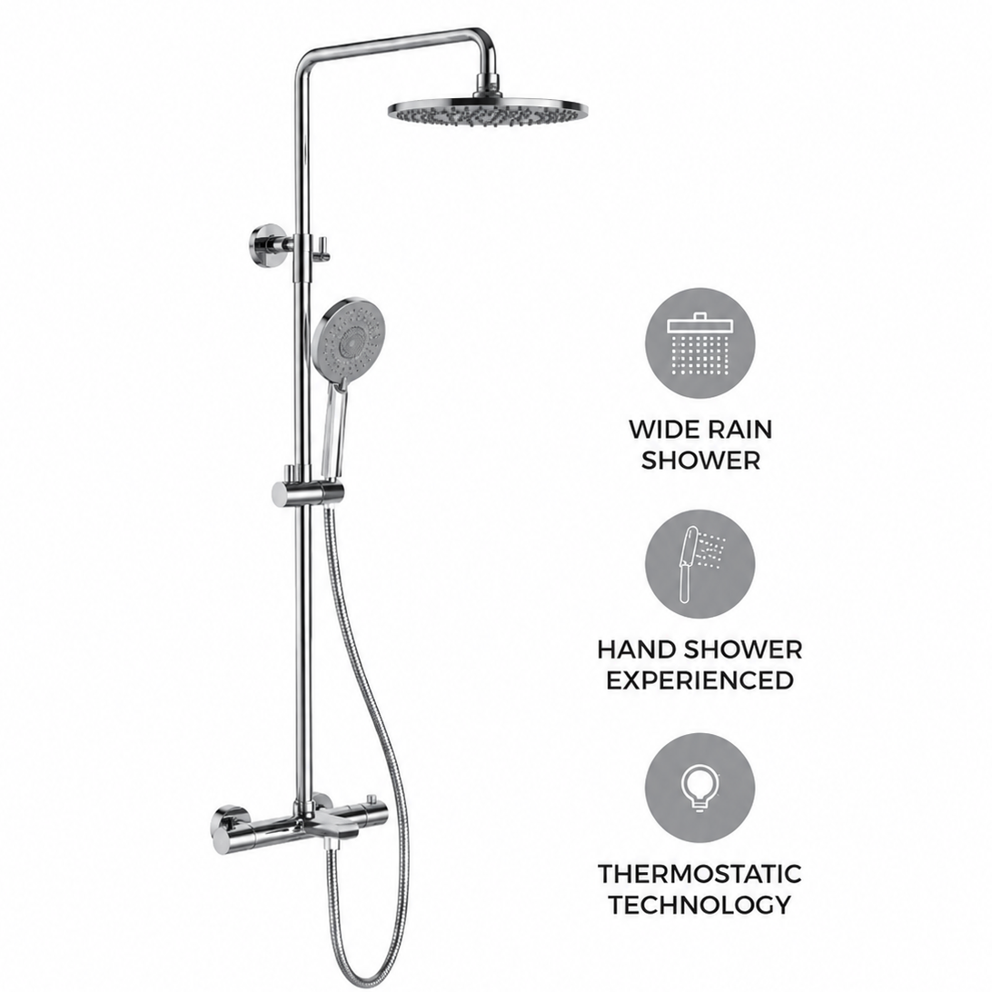 Rigel TSME14418T Thermostatic Rainshower System (Available in 4 colours)
