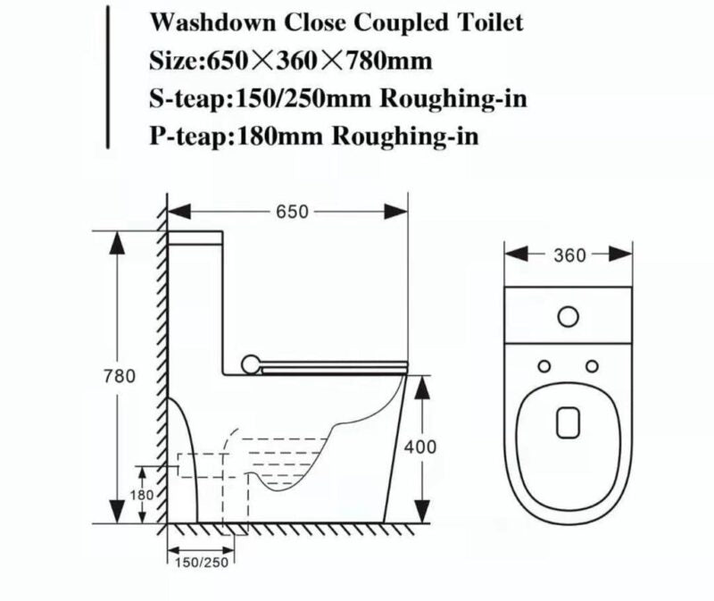 Aalto AL 8000 One-Piece Toilet Bowl (Rimless Flush)