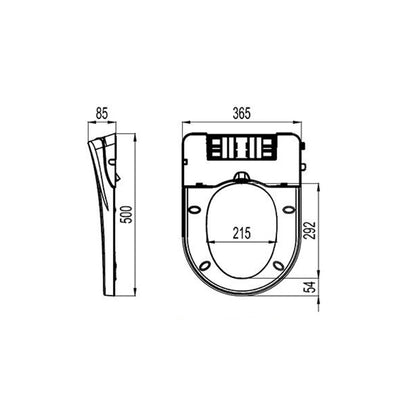 OttO 8900 Bidet Seat Cover