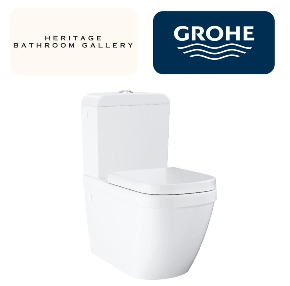 Grohe 3933800H +39330001 + 39332000 Two-Piece Toilet Bowl (Tornado Flu ...