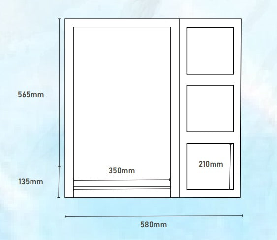 Vera VC.6021-SMG (58CM) Mirror Cabinet