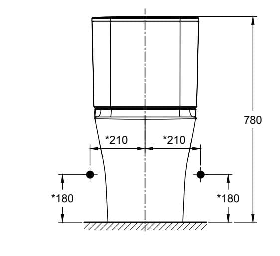 American Standard CL 26225 Signature Close Coupled Toilet Bowl