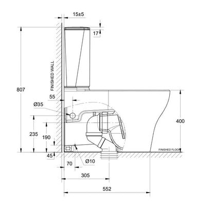 American Standard CL26255 Cygnet Close Coupled Toilet