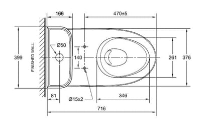 American Standard CL 26305 Neo Modern Close Coupled Toilet