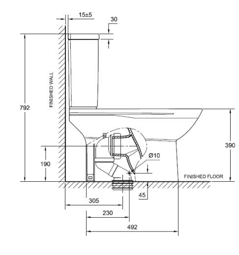 American Standard CL 26305 Neo Modern Close Coupled Toilet