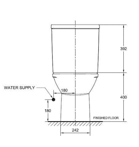 American Standard CL 26305 Neo Modern Close Coupled Toilet