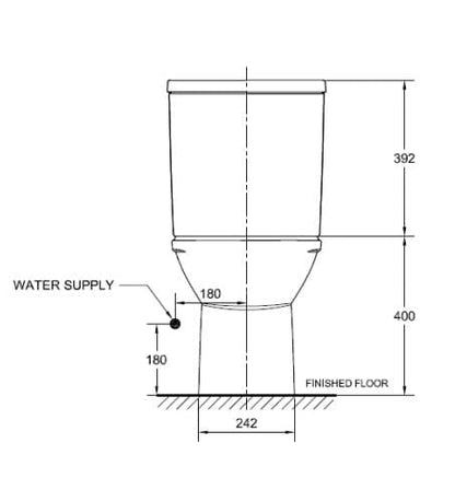 American Standard CL 26305 Neo Modern Close Coupled Toilet