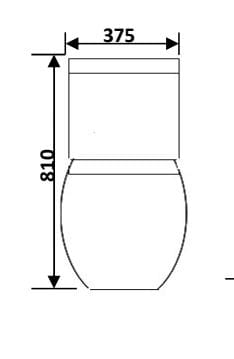 Baron W818 One-Piece Toilet Bowl (Rimless Flush)