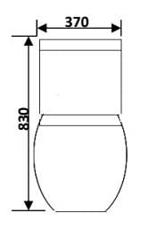 Baron W888 One-Piece Toilet Bowl (Washdown Flush)
