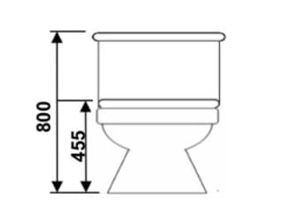 Baron W203A Two-Piece Toilet Bowl (Washdown Flush)
