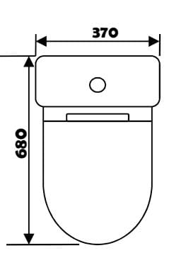 Baron V800 Two-Piece Toilet Bowl (Washdown Flush)